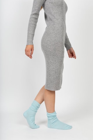 Calze Molilou 100% cashmere, 4 fili - Turchese