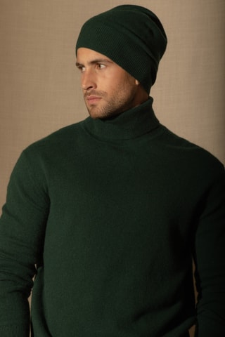 Berretto 100% cashmere - Verde scuro