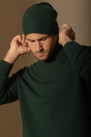 Berretto 100% cashmere - Verde scuro