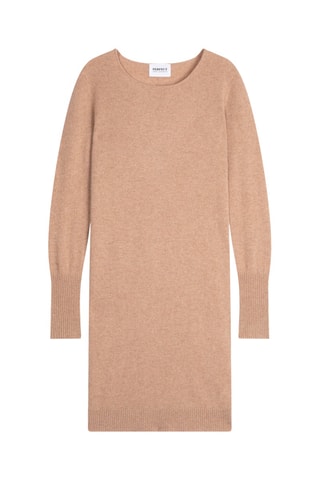 Abito 100% cashmere - 2 fili - Collo a V  - Cammello