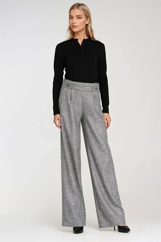Pantalon wide legs - Gris chiné