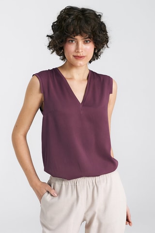 Blouse sans manches - Bordeaux
