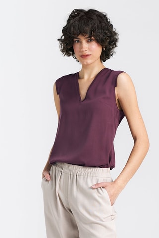 Blouse sans manches - Bordeaux