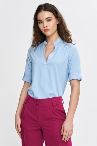 Blouse regular - Bleu