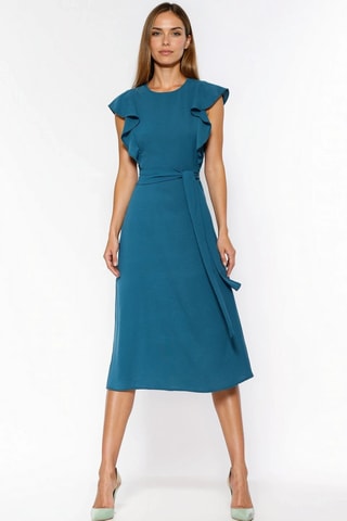 Robe midi - Bleu canard