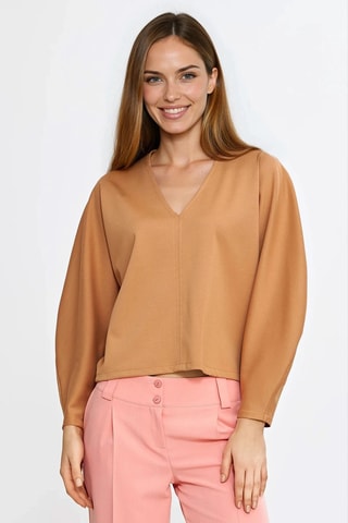 Blouse oversize - Marron clair