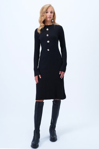 Vestido direito - Preto