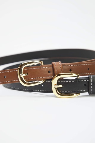 2 cintos - Preto e castanho
