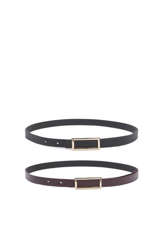 2 cintos - Preto e bordô