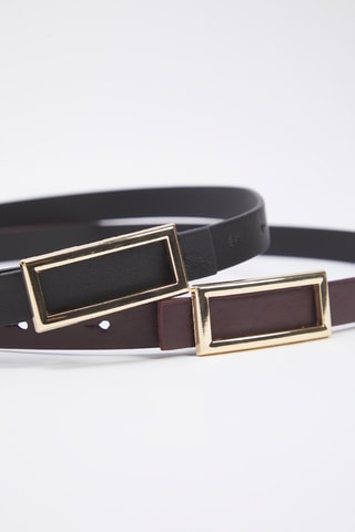 2 cintos - Preto e bordô