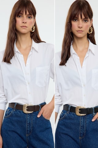 2 cintos - Preto e castanho