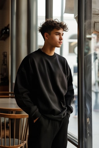 Camisola oversize - Preto