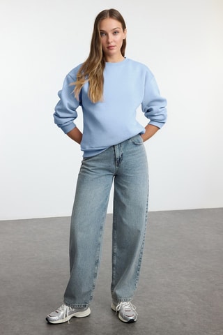 Camisola regular - Azul-claro