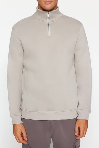 Camisola regular - Cinzento-claro