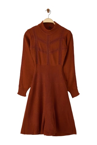 Vestido-camisola - Castanho