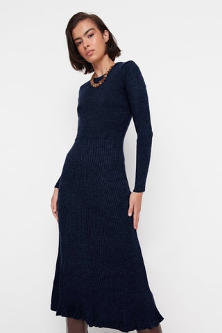 Vestido-camisola - Azul-marinho