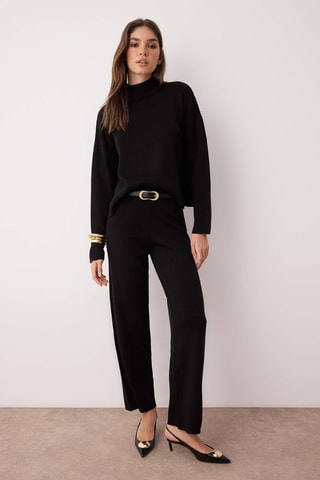 Camisola e calças - Preto