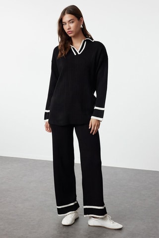 Camisola e calças - Preto