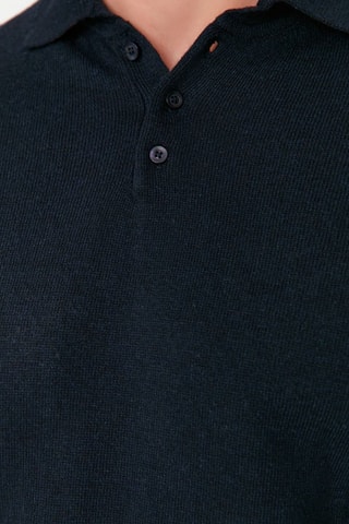 Camisola slim - Azul-marinho