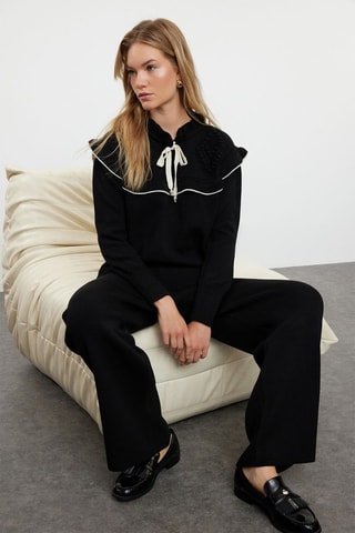 Camisola e calças - Preto