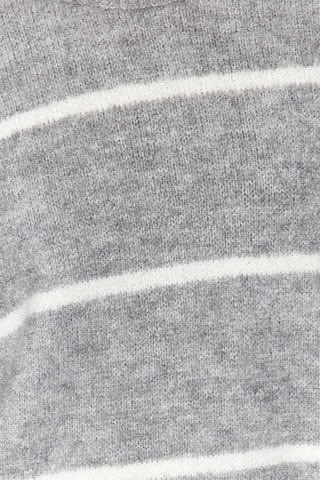 Camisola às riscas Cinzento mesclado e cru