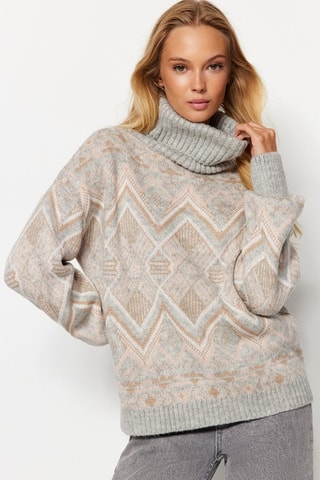 Camisola oversize - Cinzento