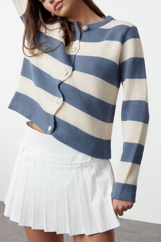 Casaco de malha - Azul