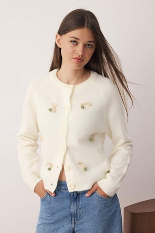 Casaco de malha - Cru