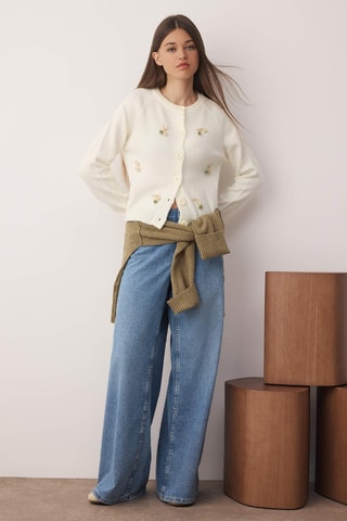 Casaco de malha - Cru