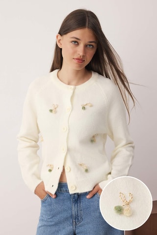 Casaco de malha - Cru