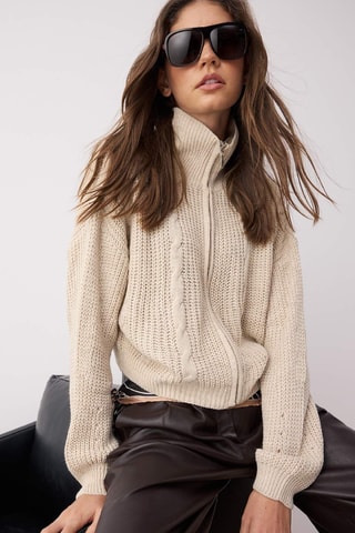 Casaco de malha - Bege