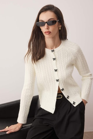 Casaco de malha - Cru