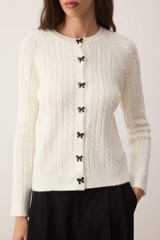 Casaco de malha - Cru