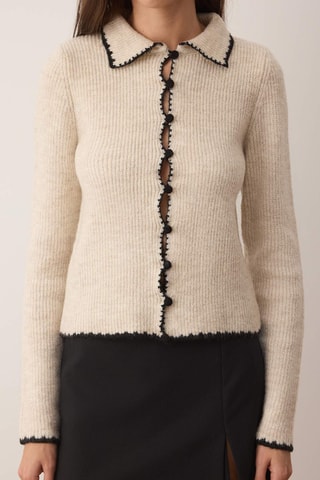 Casaco de malha - Bege