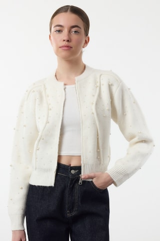 Casaco de malha - Cru