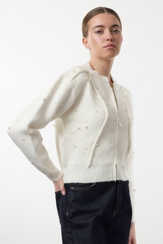 Casaco de malha - Cru