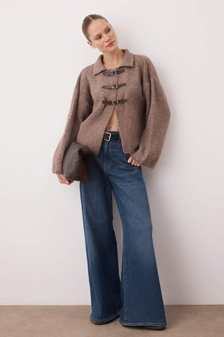 Casaco de malha - Castanho