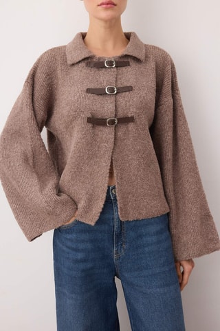 Casaco de malha - Castanho
