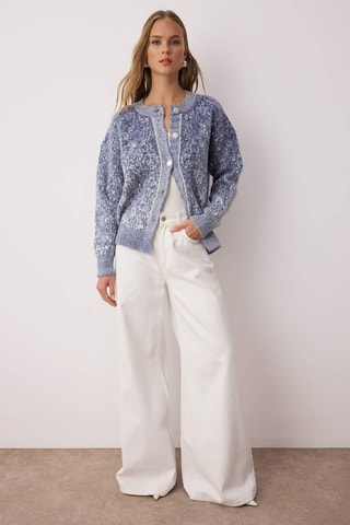 Casaco de malha - Índigo