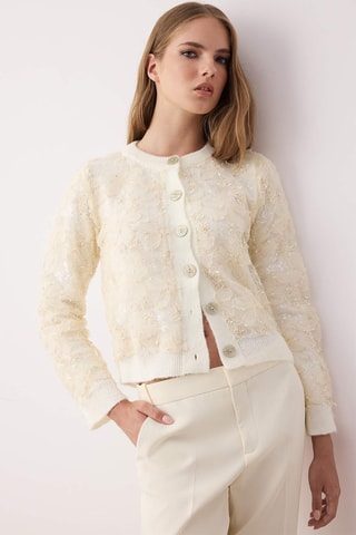 Casaco de malha - Cru