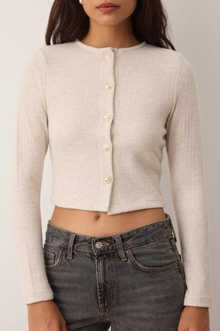 Casaco de malha - Bege