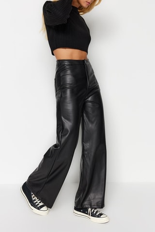 Calças wide legs - Preto