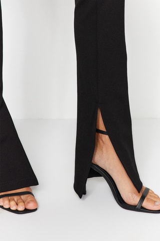 Calças bootcut cintura subida Preto