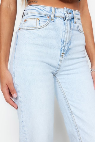 Calças de ganga slim Azul-celeste