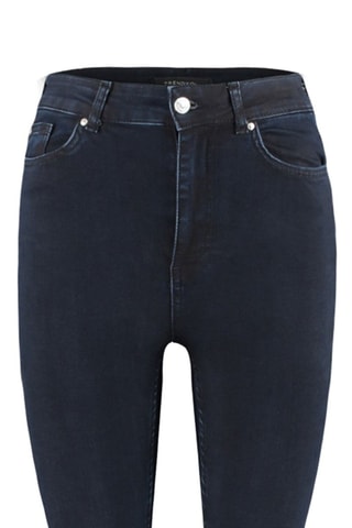 Calças de ganga skinny de cintura alta - Azul-escuro