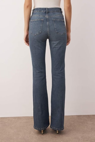 Calças de ganga flare - Azul médio