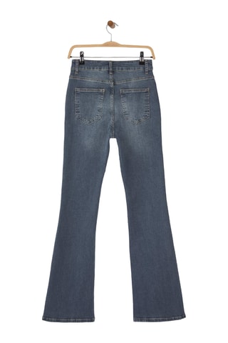 Calças de ganga flare - Azul médio