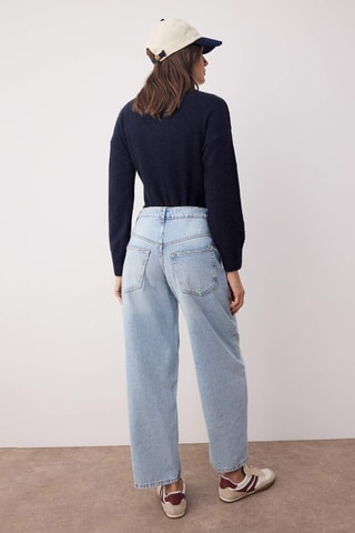 Calças de ganga wide legs - Azul-claro