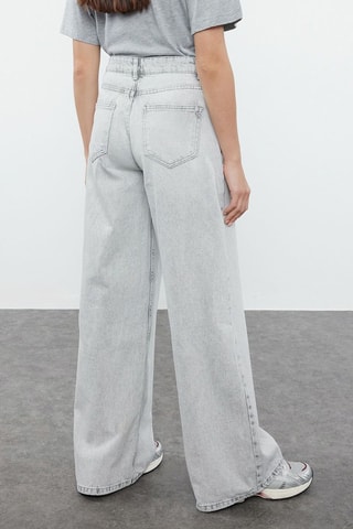 Calças de ganga palazzo - Cinzento