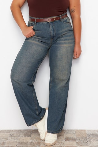 Calças de ganga wide legs - Azul